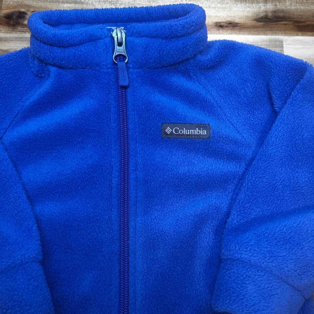 Columbia Baby 6-12 Mo Blue Full Zip Fleece Jacket - Picture 2 of 8
